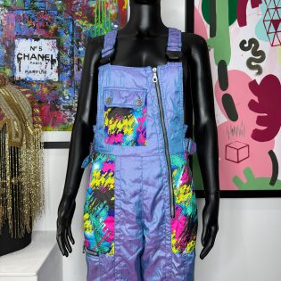 Asics 1980s Iridescent Ski Dungarees