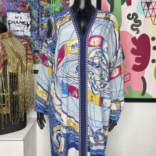 1990s Astronomical & Zodiac Kaftan Dress