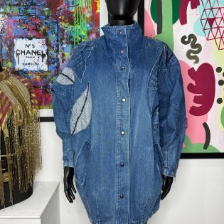 1990s Patchwork Applique Vintage Denim Jacket
