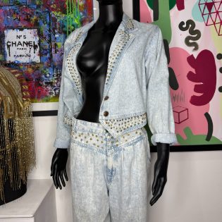 Rio Inc Acid Wash Studded 2 Piece