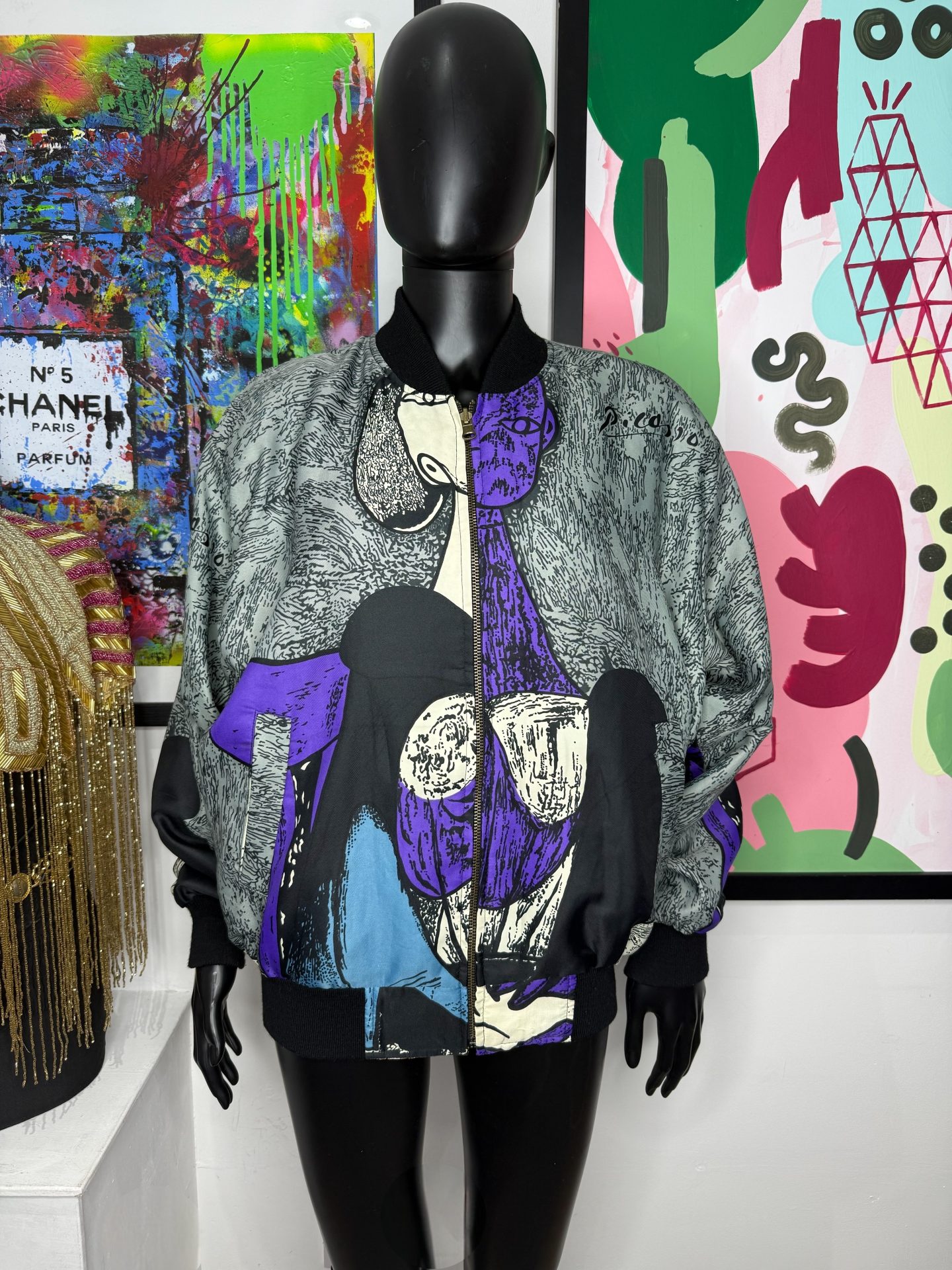 1990s Picasso Reversible Vintage Bomber Jacket