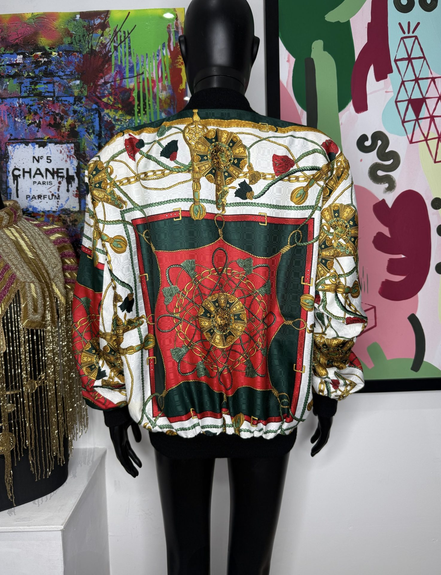 1990s Picasso Reversible Vintage Bomber Jacket - Image 5