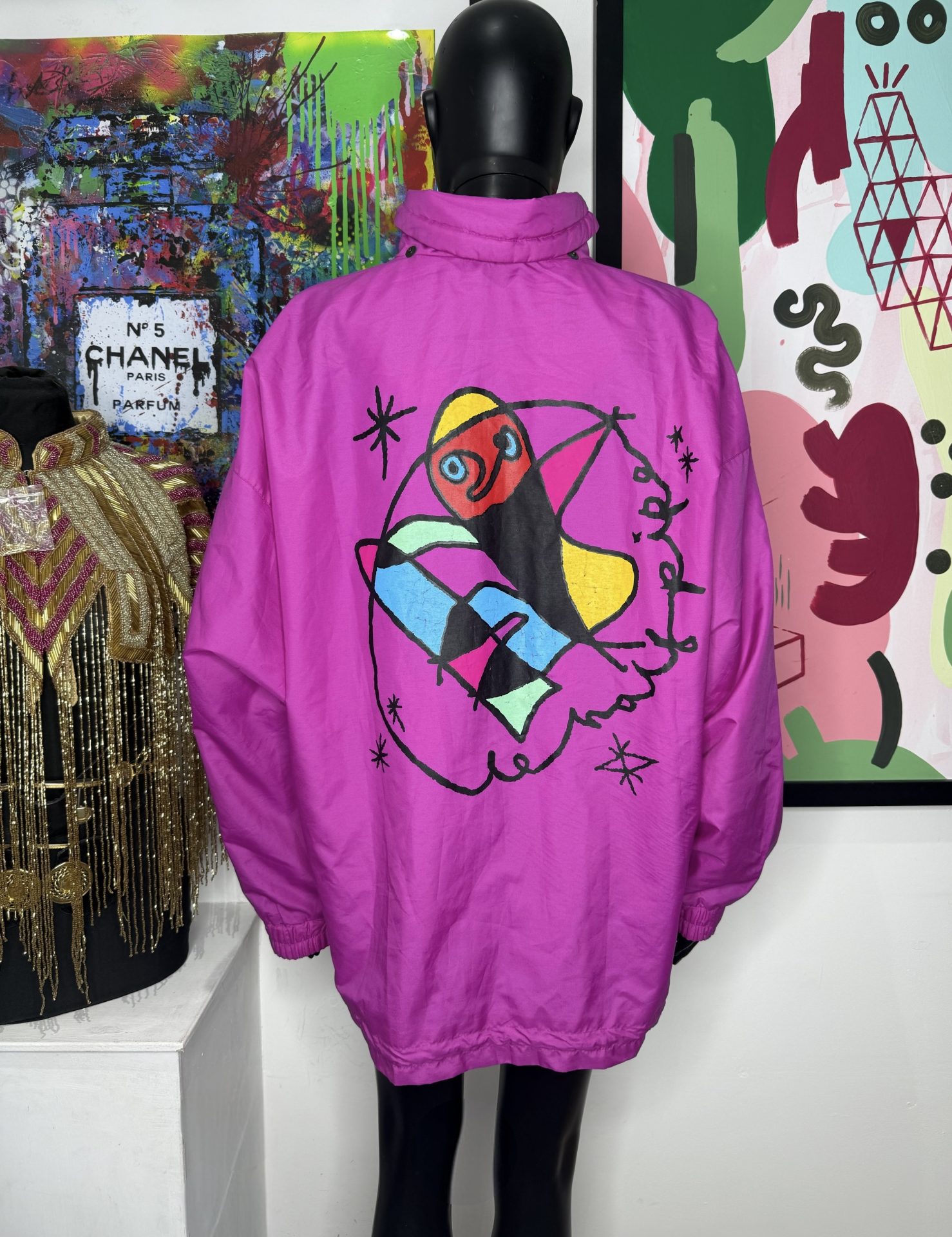 1990s Magenta Ski Style Anorak Jacket