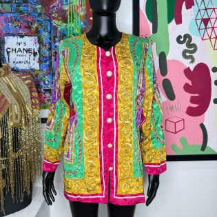 Andrea Gayle A Devision of Leslie Fay COS Baroque Satin Shirt