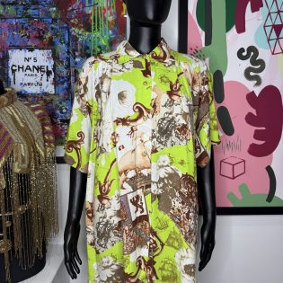 Gabrielle La Camica Baroque Lime Vintage Shirt