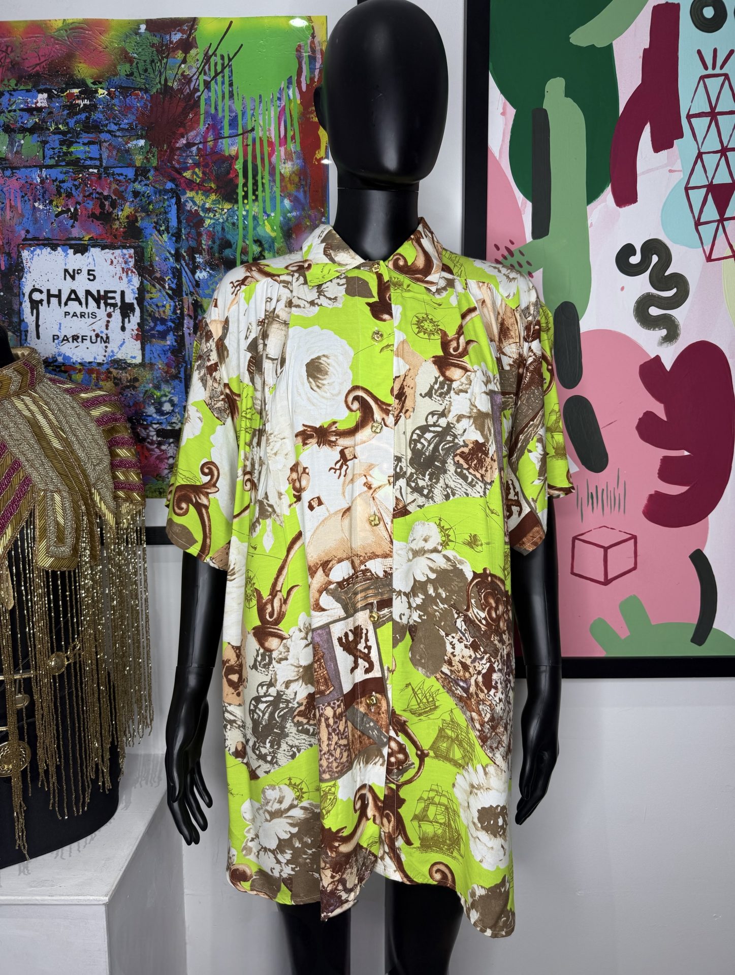 Gabrielle La Camica Baroque Lime Vintage Shirt