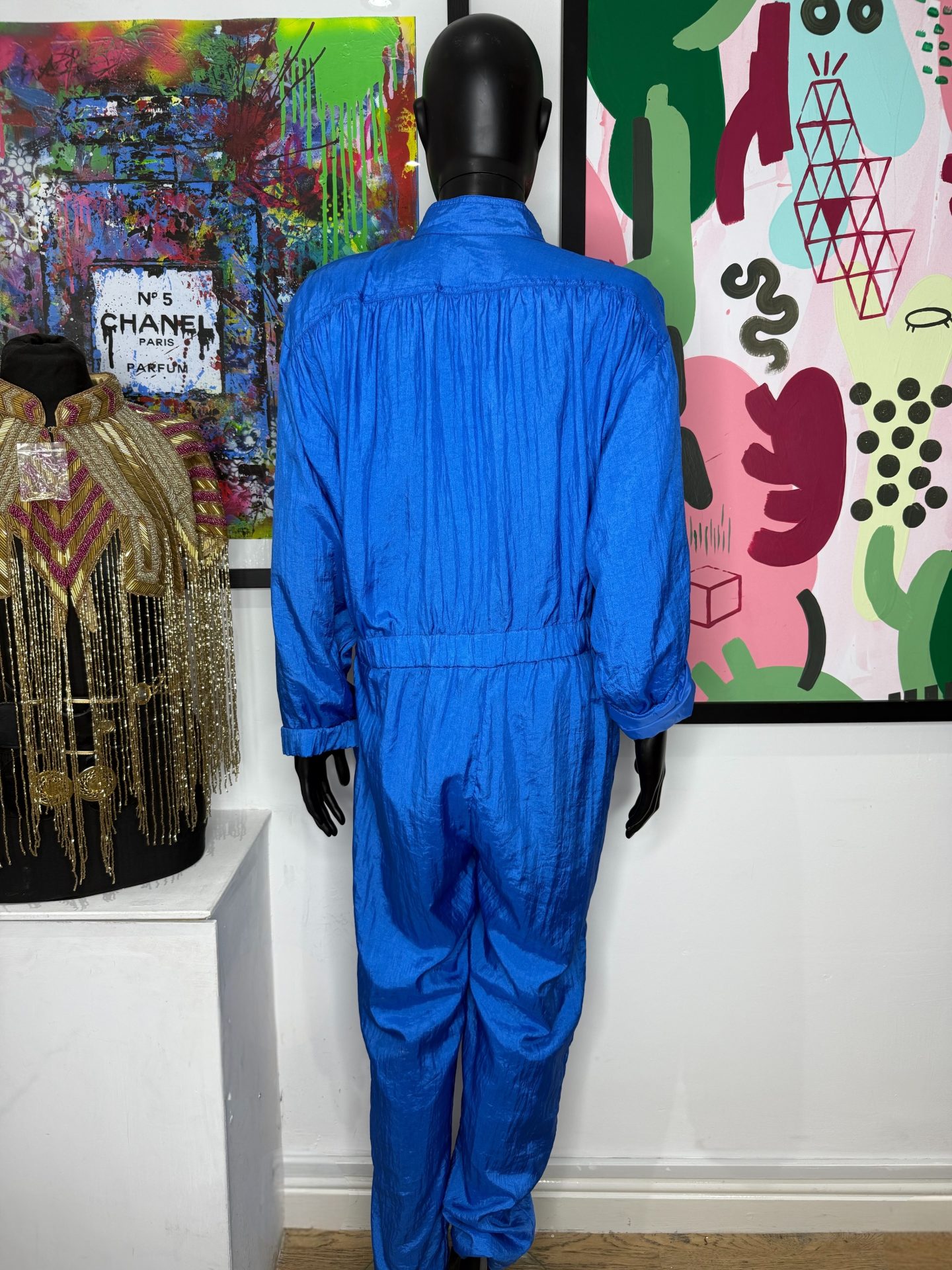 Abraxas 1980s Blue Utility Jumpsuit - Image 3
