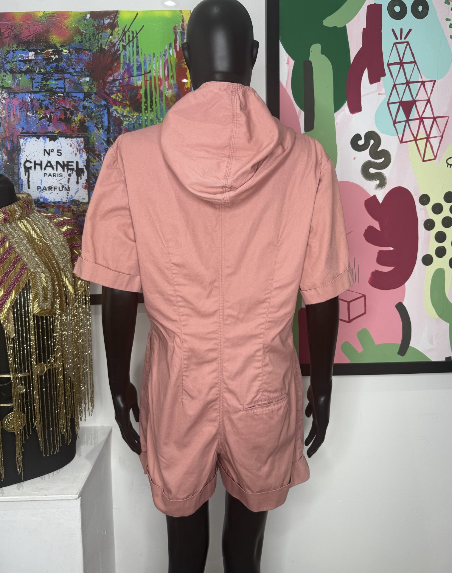 Blush Pink Utility Style Playsuit - Image 2