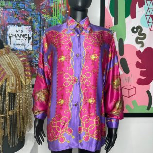 1990s Baroque Satin Luxe Shirt