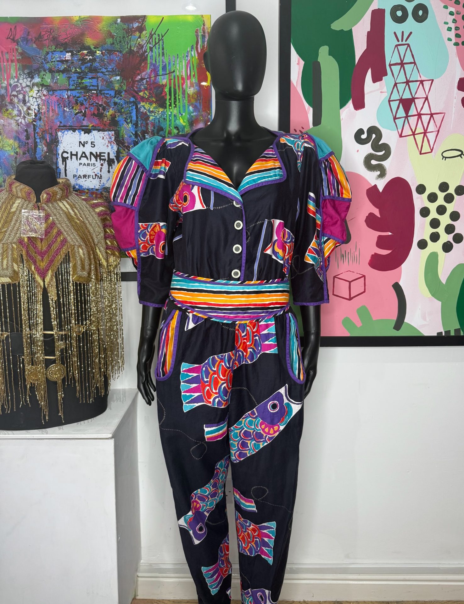 Jeanne Marc Wearable Art Koi Fish Jumpsuit