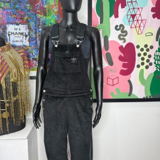 Adidas Black Corduroy Dungarees