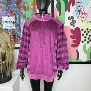 1980s Magenta Velour Jacket