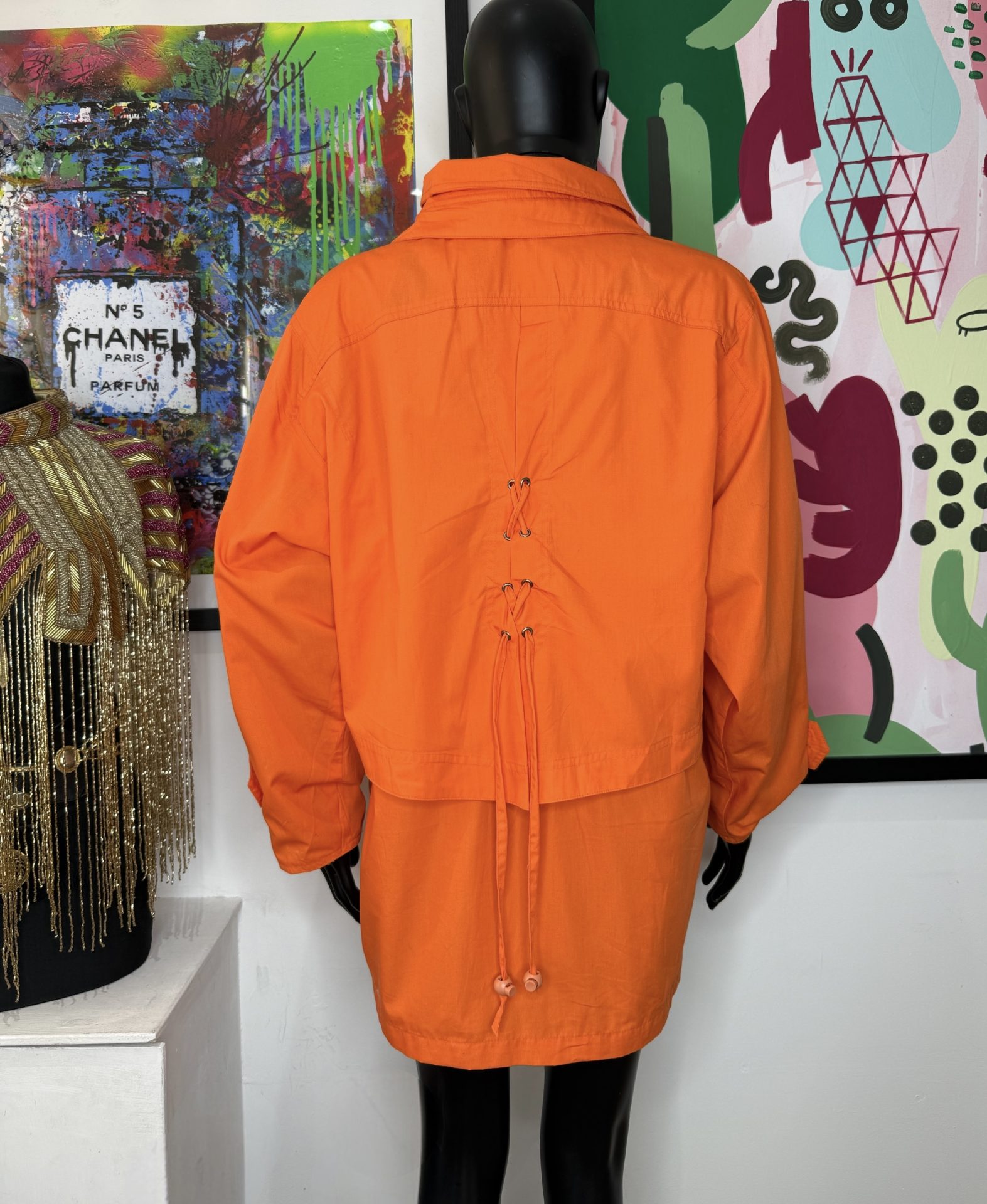 1990s Orange & Gold Parka Jacket - Image 3