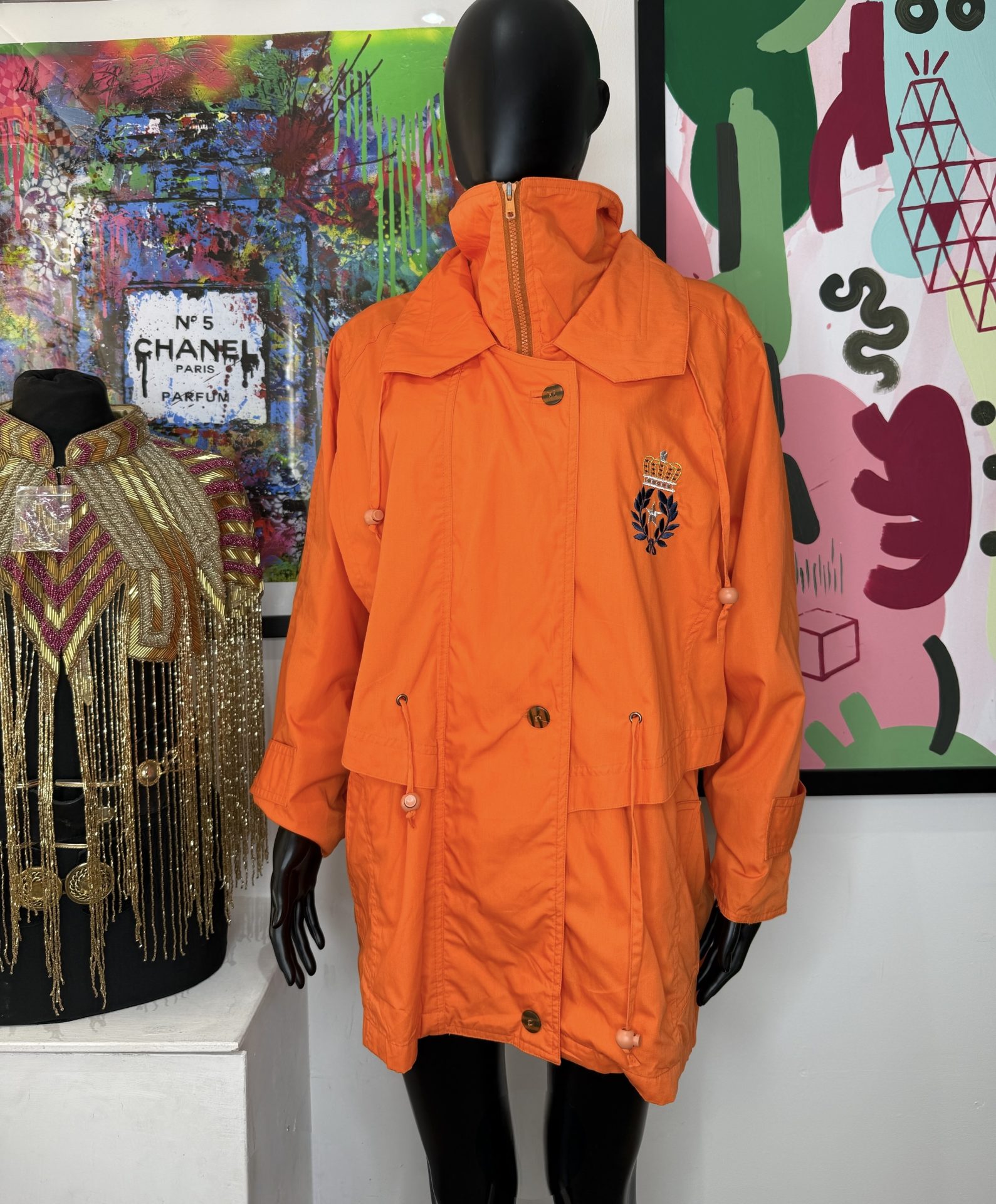 1990s Orange & Gold Parka Jacket