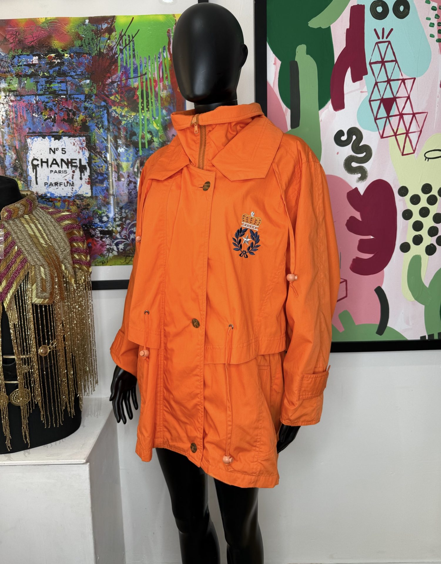 1990s Orange & Gold Parka Jacket - Image 2