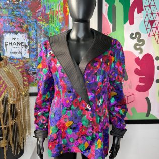 Frank Usher 1980s Vintage Floral Embroidered Jacket