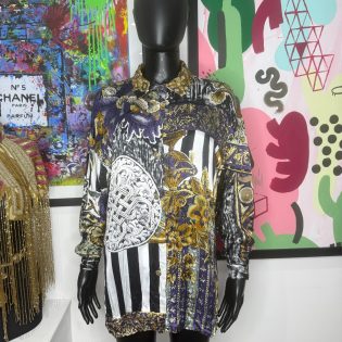 Dinuovo 1990s Baroque Mixed Print Shirt