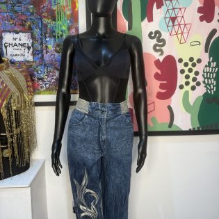 1990s Embellished Acid Wash Jeans