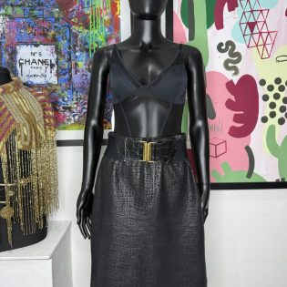 1980s Croc Print Statement Skirt