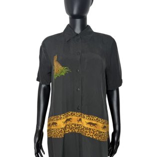 1990s Safari Silk Graphic Shirt