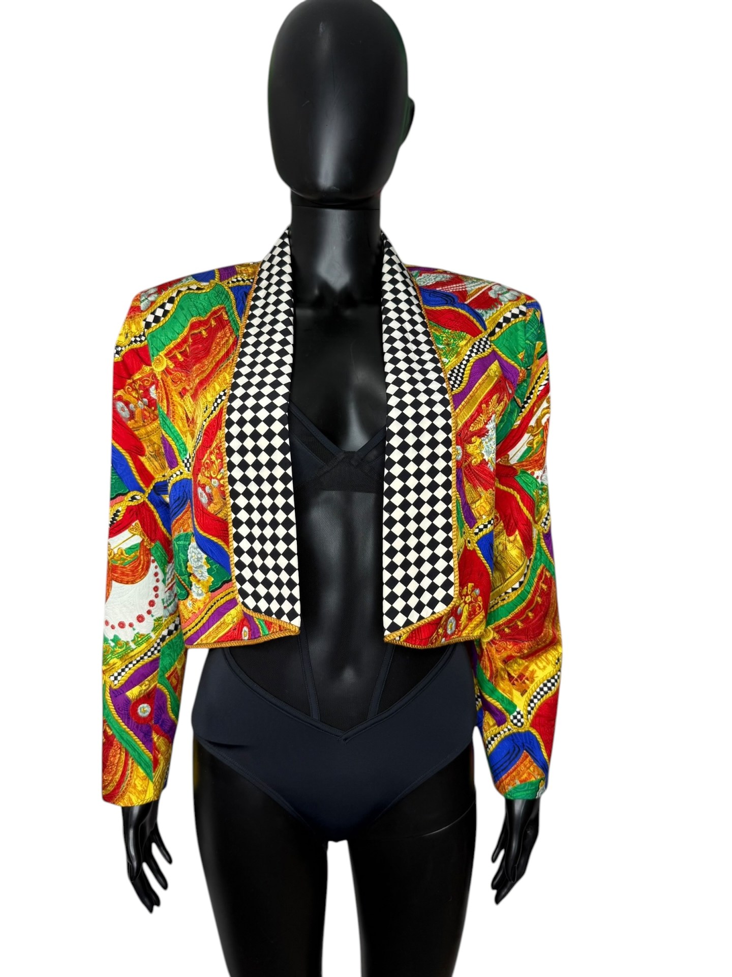 Richard Warren 1990s Silk Baroque Cropped Jacket