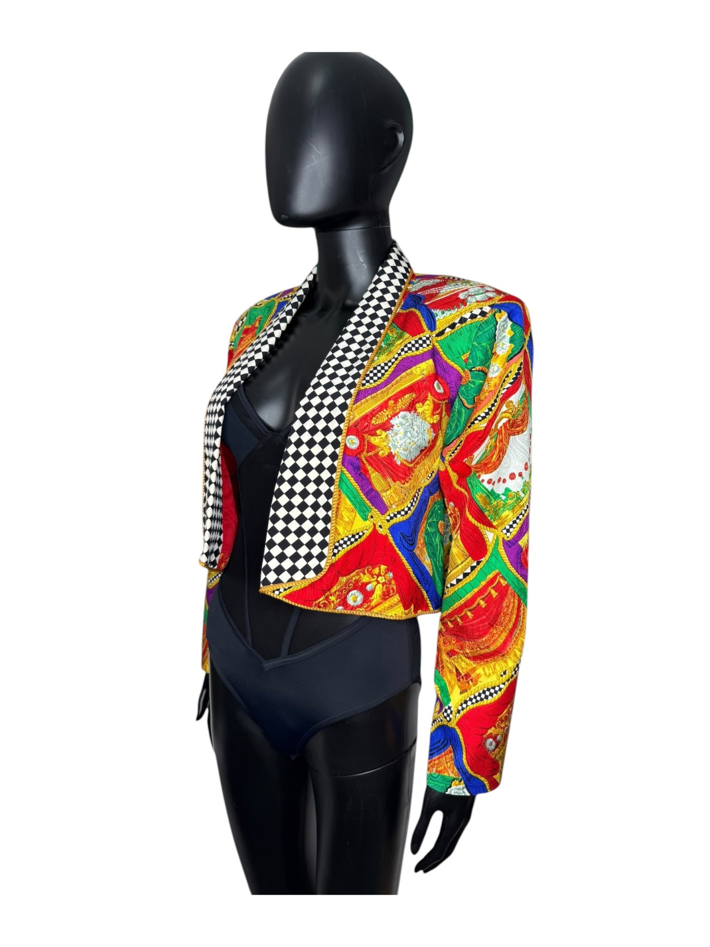 Richard Warren 1990s Silk Baroque Cropped Jacket - Image 2