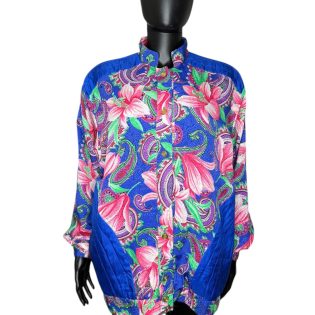 Silk Floral Paisley Longline Jacket