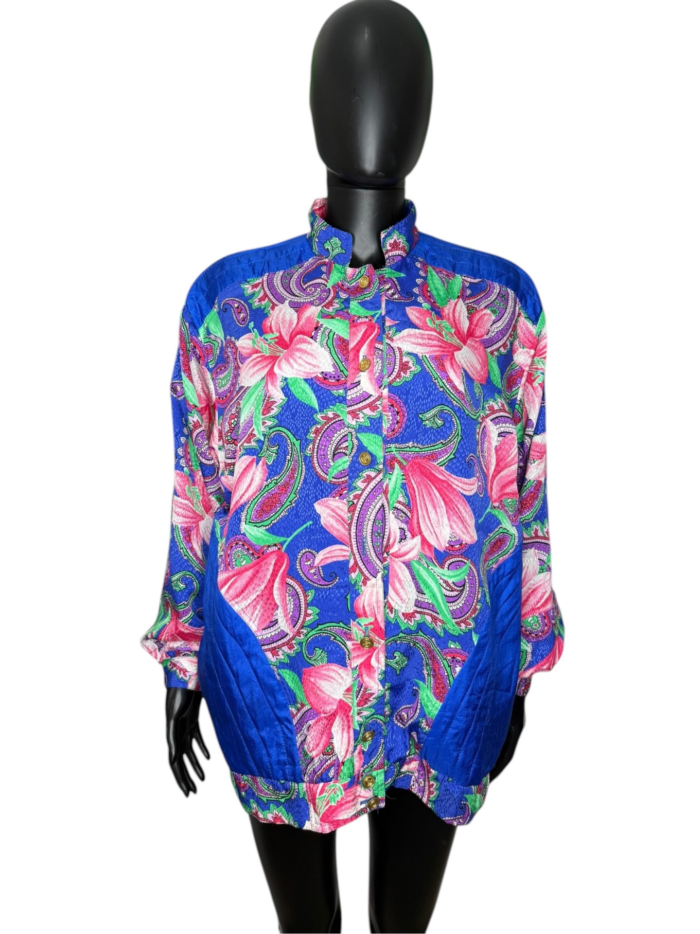 Silk Floral Paisley Longline Jacket