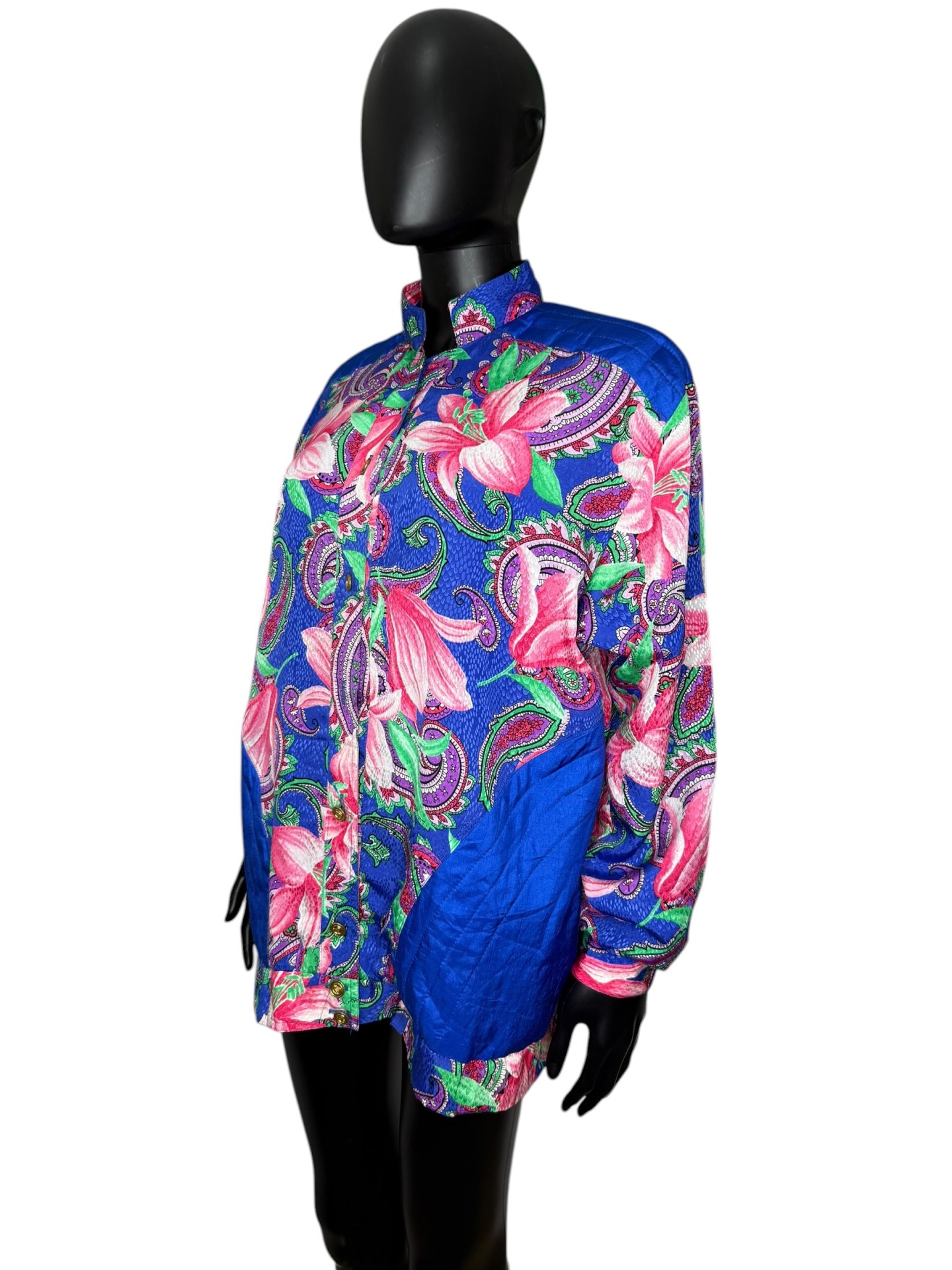 Silk Floral Paisley Longline Jacket - Image 2