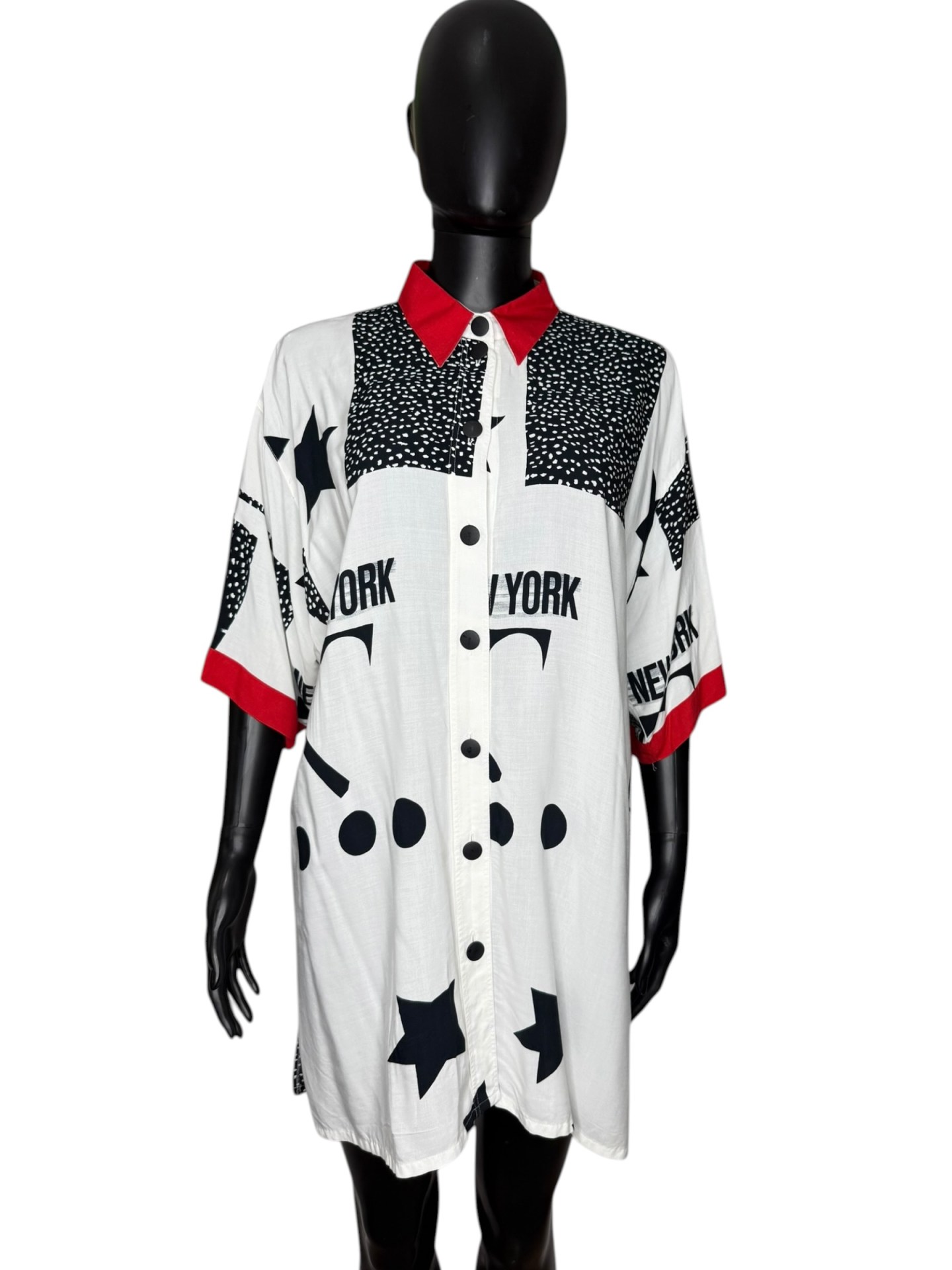 Black White & Red New York Graphic Shirt