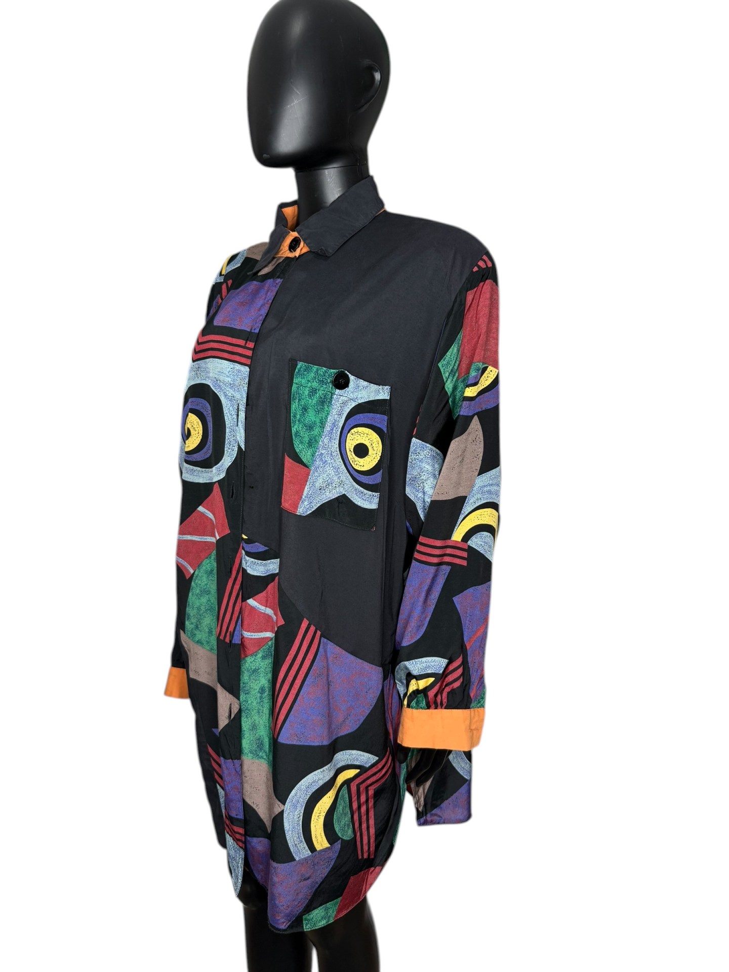 Abstract Print Shirt Jacket - Image 2