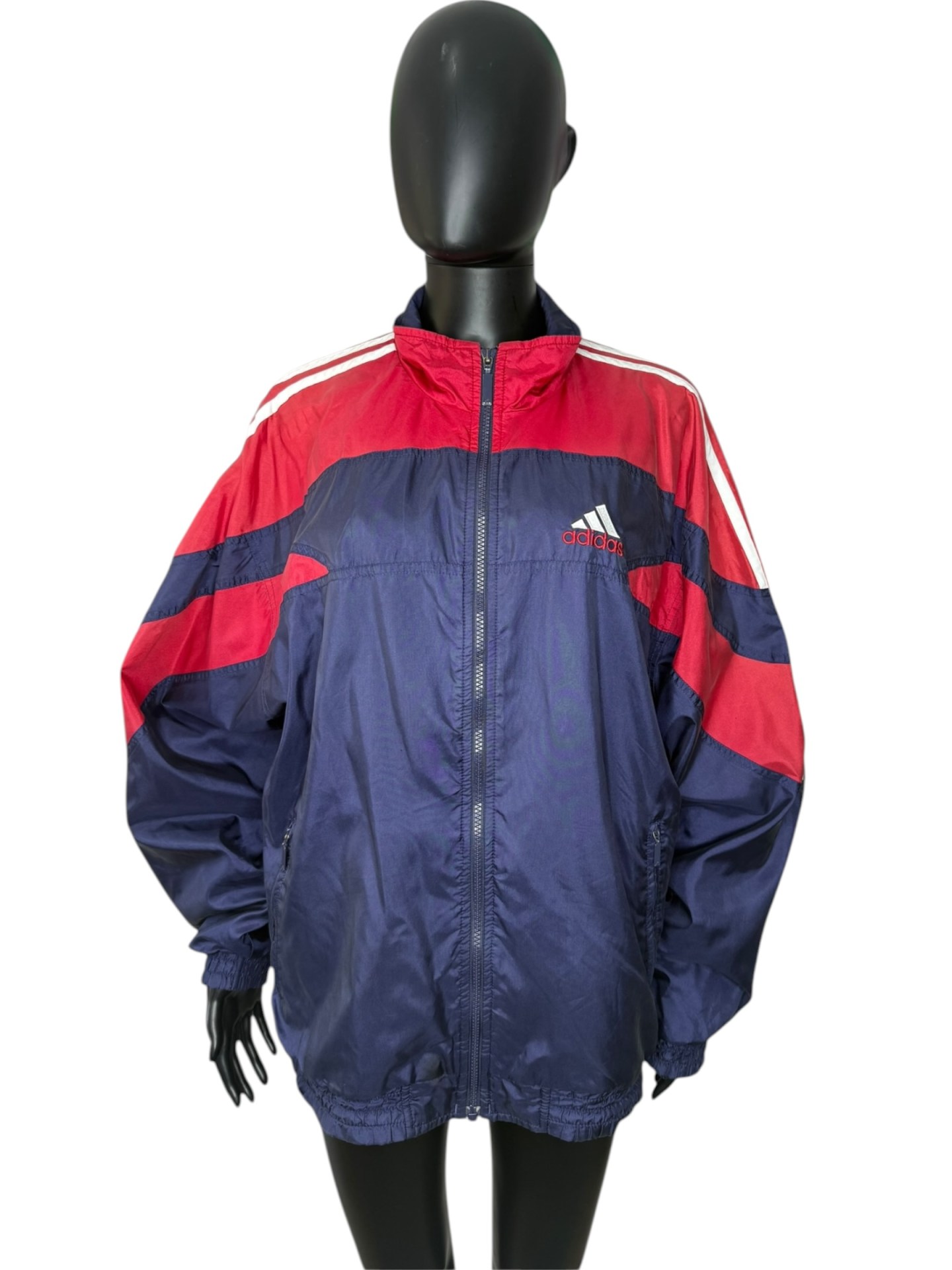 1990s Adidas Red & Navy Track Windbreaker