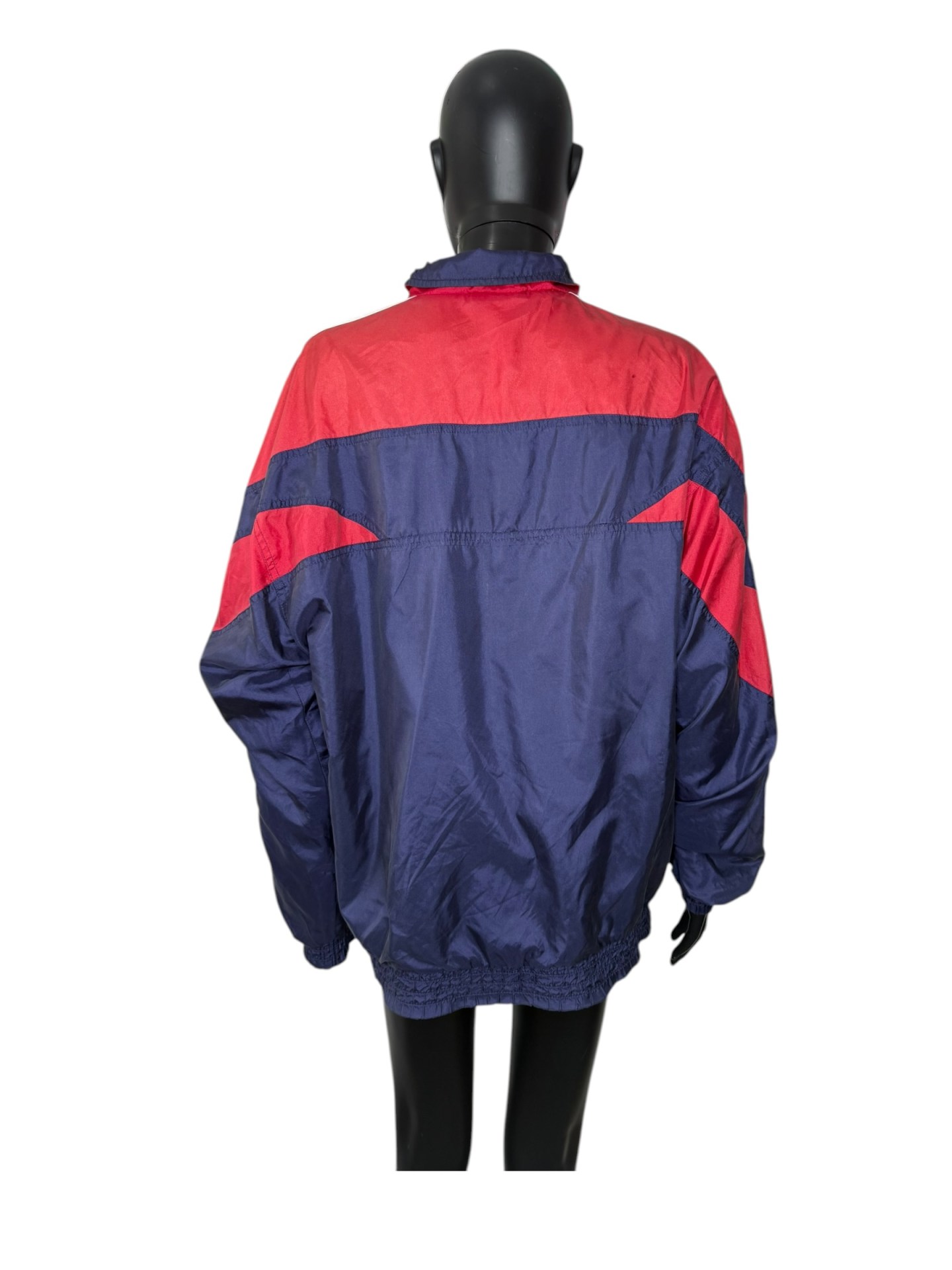 1990s Adidas Red & Navy Track Windbreaker - Image 3
